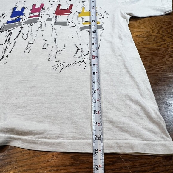 VTG 90's Reebok Runners T shirt Single Stitch made in USA - Picture 7 of 14